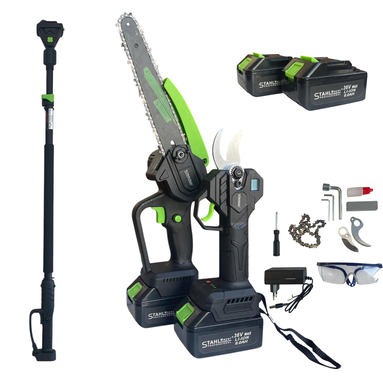 komplekt-3v1-akumulatorna-lozarska-nozhicza-trion-i-teleskopichen-prat-36v-8ah-stahlmayer