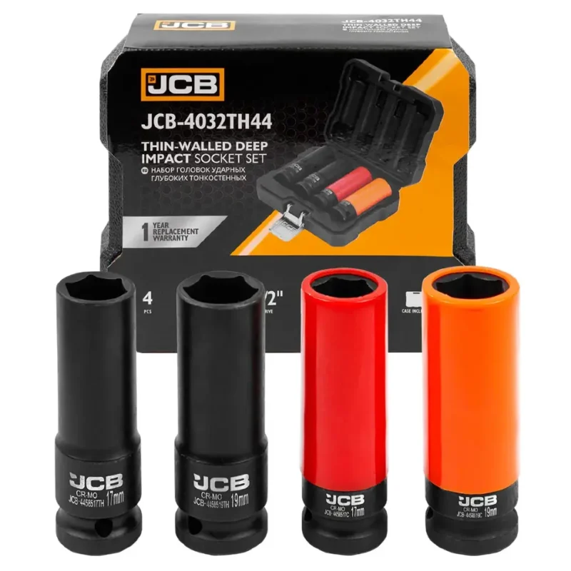 Професионален комплект ударни вложки 1/2"  4бр , JCB