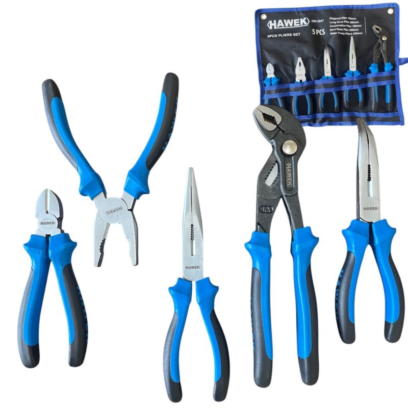 Професионален комплект клещи 5 части HAWEK