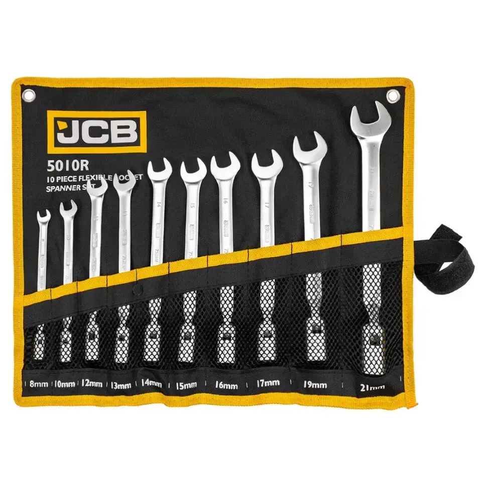 Комплект глухи звездогаечни ключове 8-21мм, 10 части JCB