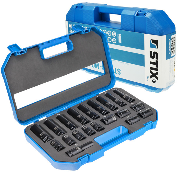 Комплект ударни вложки 1/2", 20 части, дълги и къси, 10–22 мм – STIX