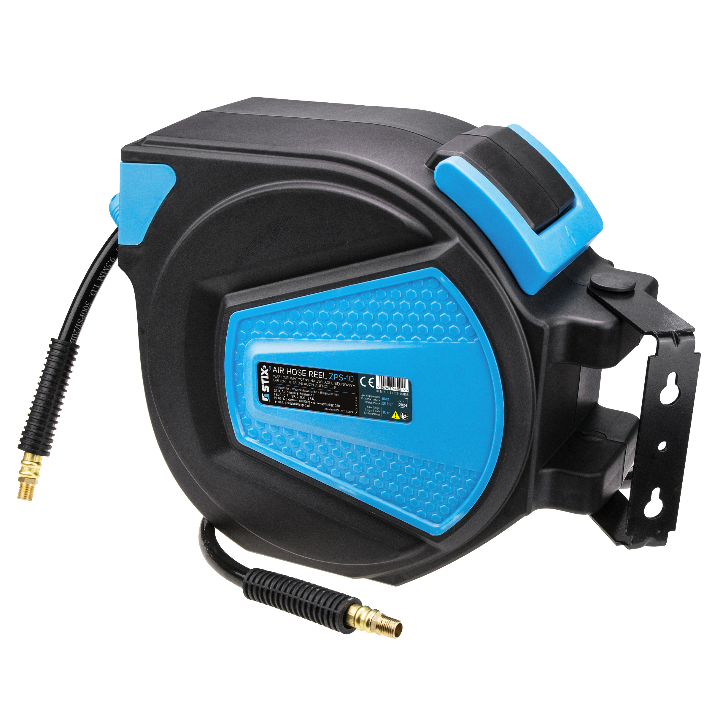 Автоматична макара за въздух с маркуч, 10 метра STIX