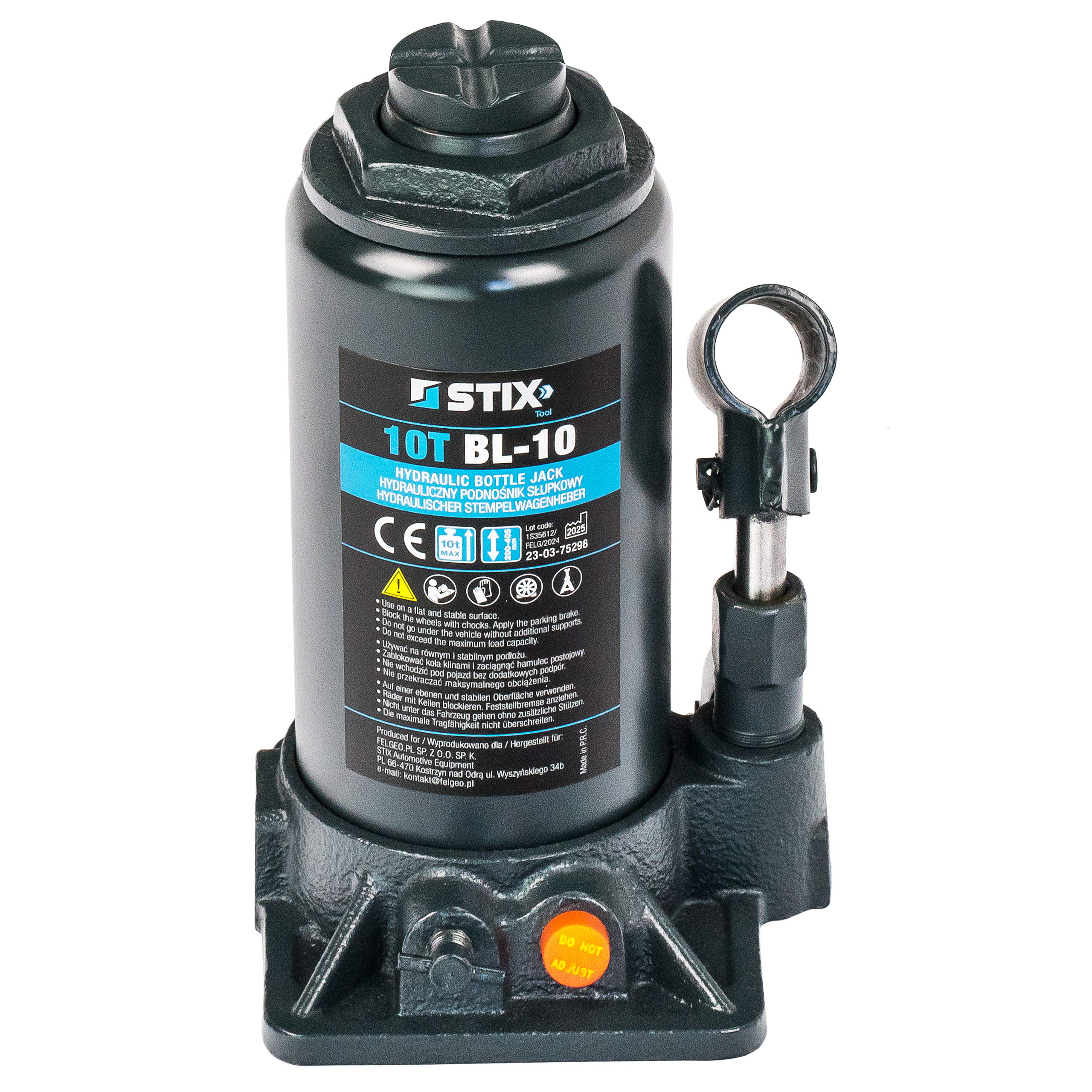 Хидравличен крик тип бутилка 10 тона - STIX