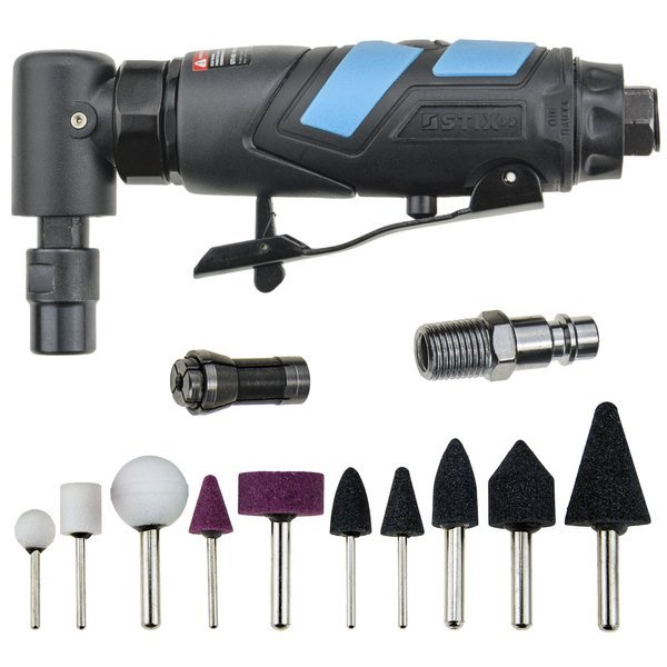 Комплект пневматична ъглова шлифовалка STIX, 6 мм, 20 000 об./мин.