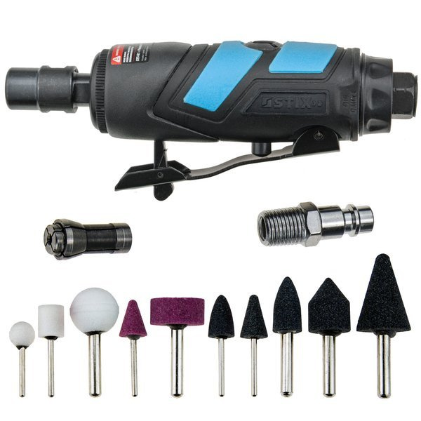 Комплект пневматична права шлифовалка STIX , 6мм, 25 000 об./мин.