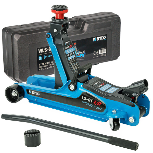Нископрофилен хидравличен крик крокодил 2.5 тона 85–365мм STIX – в куфар