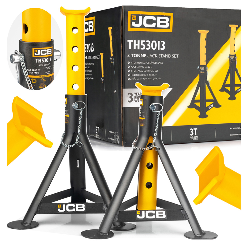 Комплект стойки за подпиране на автомобил 3 тона, 319 мм – 478 мм JCB