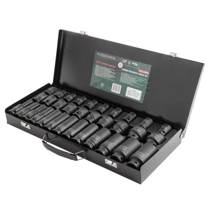 Професионални ударни вложки 1/2" ROCKFORCE 8-32 мм, 33 части