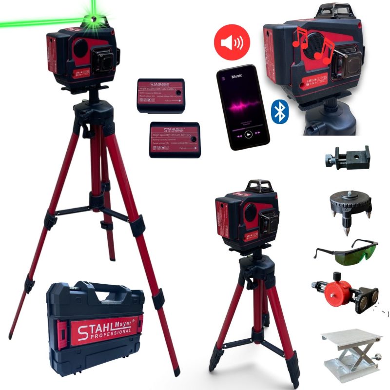Лазерен нивелир 4D, 16 линии, 360° със зелен лазер STAHLMAYER PROFESSIONAL